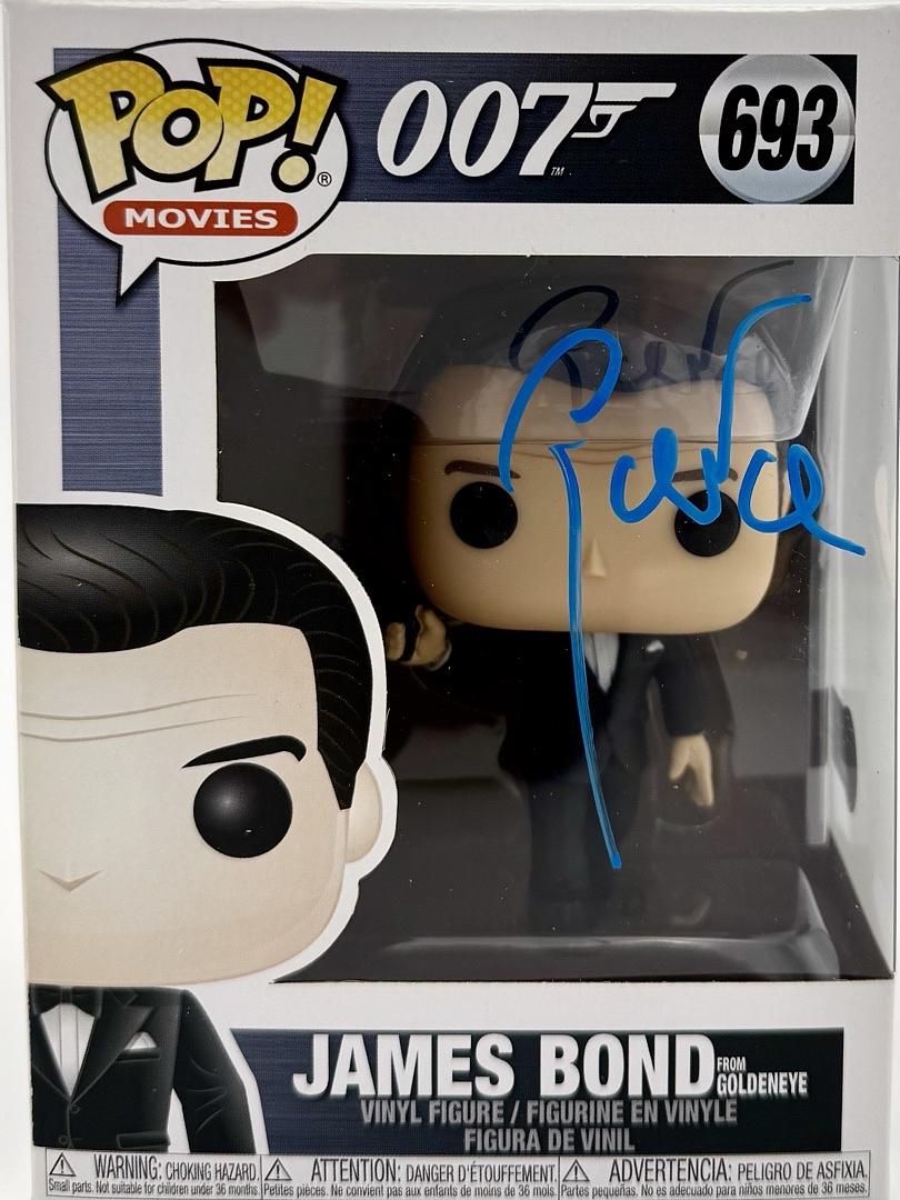 Pierce Brosnan Signed Funko Pop #693 "James Bond" (007) - Beckett COA